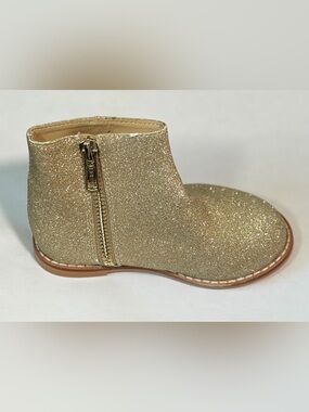 Janie and Jack Gold Sparkle Side-Zip Bootie